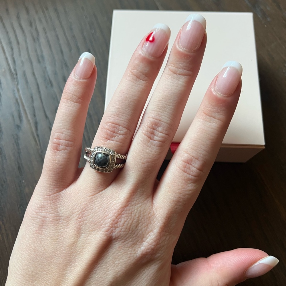 David Yurman Hematite Petite Albion Ring